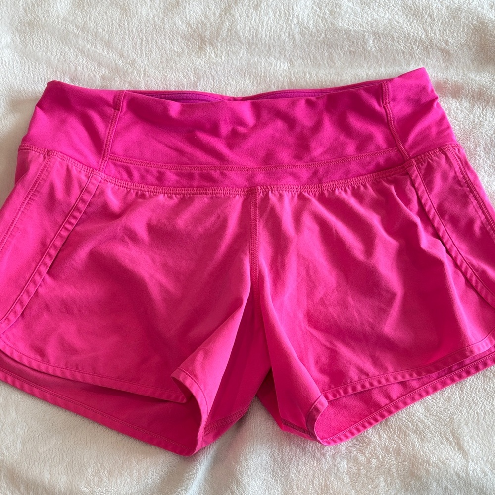 Lululemon Athletica Bright Pink Athletic Shorts
